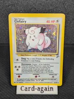 Pokemon TCG Clefairy Base Set 2 Holo Unlimited Rare Card 6/130, LP - Image 1