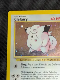 Pokemon TCG Clefairy Base Set 2 Holo Unlimited Rare Card 6/130, LP - Image 3