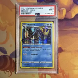 Inteleon - (Prerelease) SWSH113 SWSH: Sword & Shield Promo Cards Holo PSA 9 MINT - Image 1
