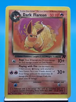 Dark Flareon Pokemon TCG 35/82 Team Rocket Non-Holo Uncommon Vintage Card MP - Image 1