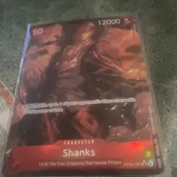 One Piece CCG Shanks Character Card OP06-007 12000 Power Red-Haired Pirates - Image 3
