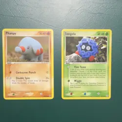 Pokemon Nintendo Phanpy 69/107 Tangela 30/112 2 Card Lot Yuka Morii ENG LP to MN - Image 1