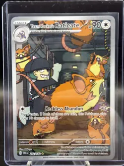 Pokemon TCG Team Rockets Raticate Card 202/182 Destined Rivals - Image 1
