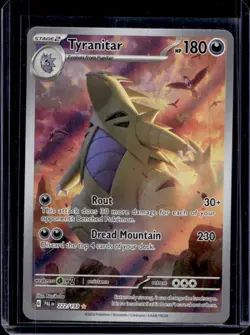 2023 Pokemon SV Paldea Evolved Tyranitar Illustration Rare #222/193 - Image 1