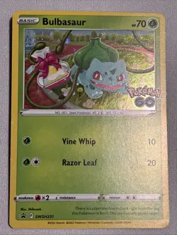 Bulbasaur SWSH231 Pokemon Go Sword & Shield Black Star Promo Cosmos Holo NM - Image 1