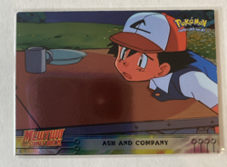 1998 Topps Blue Pokemon Mewtwo Strikes Back Movie Ash and Company #9 Holo NM/LP - Image 1