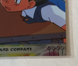 1998 Topps Blue Pokemon Mewtwo Strikes Back Movie Ash and Company #9 Holo NM/LP - Image 4