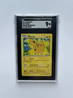 2014 Pokemon XY Lego Movie Exclusive #42 Pikachu Promo Cosmos Holo Sgc 9 - Image 1
