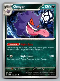 Pokemon TCG SV: Paldean Fates Gengar 057/091 - Image 1