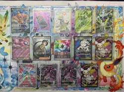 Pokemon 14 Card Lot Full Art, Illustration Rares, V, Double Rares, Pokeballs + - Image 1