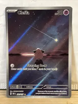 🔥Cleffa Illustration Rare Pokemon SV03: Obsidian Flames 202/197 NMOB Holo🔥 - Image 1