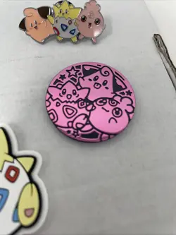 Pokemon "Small But Mighty" Cleffa Igglybuff Togepi Enamel Pin Coin Keychain Lot - Image 2