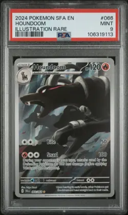 Houndoom Illustration Rare PSA 9 Pokemon Shrouded Fable 066/064 Graded Mint - Image 1