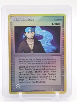 ARCHIE 2004 POKEMON EX TEAM MAGMA VS AQUA TRAINER HOLO #71/95 Q5677 - Image 1