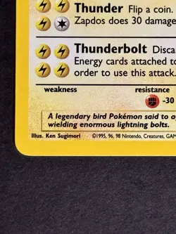 Pokemon TCG Zapdos Fossil Holo Rare Base Set 20/130 2 Pokemon - Image 2
