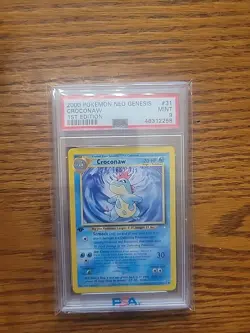 2000 Pokemon Neo Genesis 1st Edition Croconaw 31/111 PSA 9 Mint - Image 1
