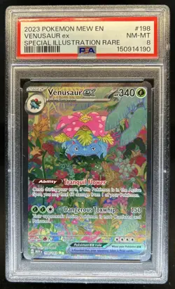 2023 Pokemon SV 151 Venusaur ex Special Illustration Rare #198/165 PSA 8 - Image 1