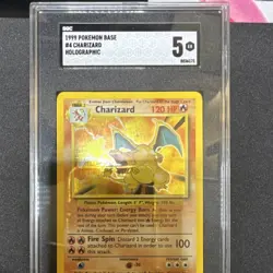 Pokemon Charizard Base Set 4/102 Holo Rare English 1999 120 HP SGC 5 non psa - Image 4