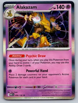 Alakazam 056/132 Rare Mega Evolution Pokemon NM - Image 1