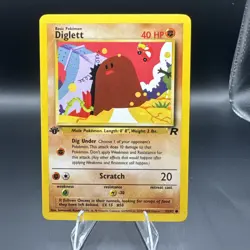 Diglett 52/82 Team Rocket 1st Edition Pokemon - Image 1