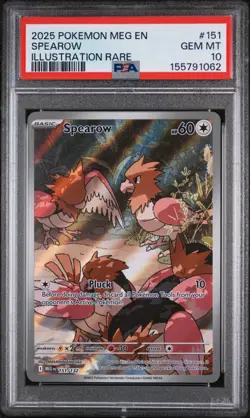 SPEAROW #151 PSA 10 2025 POKEMON MEG EN-MEGA EVOLUTION ILLUSTRATION RARE - Image 1