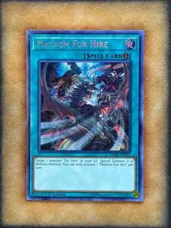 Yugioh Mayhem Fur Hire DASA-EN025 Secret Rare 1st Ed NM - Image 1