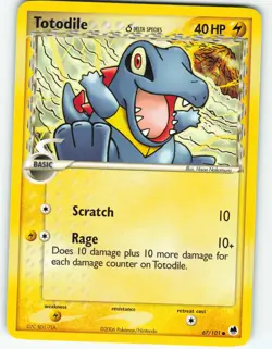 Totodile δ - 67/101 Dragon Frontiers - Pokemon TCG - 2006 - Image 1