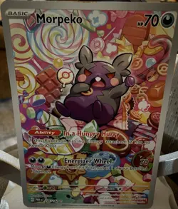 Pokemon Morpeko 206/182 SV04 Paradox Rift Illustration Rare Holo 70 HP - Image 1