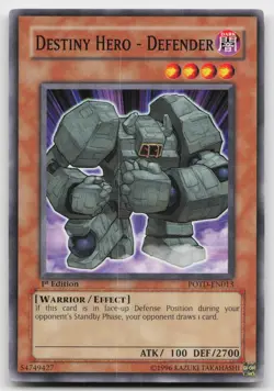 Destiny Hero - Defender POTD-EN013 Power of the Duelist Yu-Gi-Oh NM - Image 1