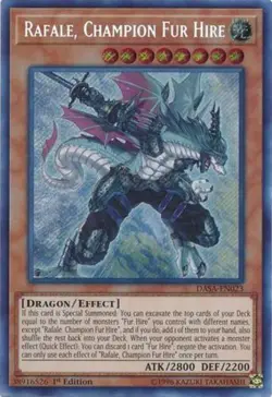 Yugioh! LP Rafale, Champion Fur Hire - DASA-EN023 - Secret Rare - 1st Edition Li - Image 1