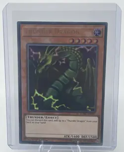 YUGIOH TCG THUNDER DRAGON LCKC-EN067 ULTRA RARE HOLO 1ST EDITION NM - Image 1
