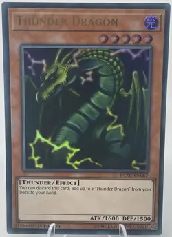 YUGIOH TCG THUNDER DRAGON LCKC-EN067 ULTRA RARE HOLO 1ST EDITION NM - Image 3