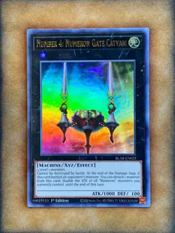 Yugioh Number 4: Numeron Gate Catvari BLAR-EN025 Ultra Rare 1st Ed NM - Image 1