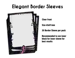 Border Sleeves Obsidian Stone Tablet (20 Sleeves) Yugioh - Image 1