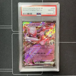 Team Rocket Mewtwo ex RR PSA10 Pokemon Card Rare Collectible - Image 1
