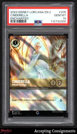 2023 Disney Lorcana Rise of the Floodborn Cinderella - Ballroom Sensation PSA 10 - Image 1