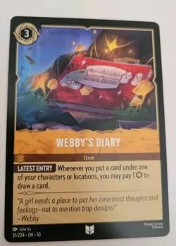 Disney Lorcana TCG - Webby's Diary (031/204) - Uncommon - Near Mint - Image 1
