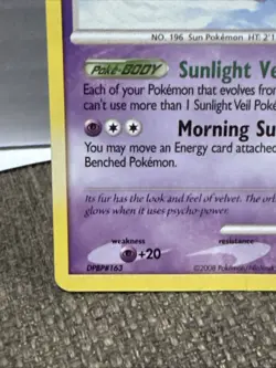 Pokemon Espeon TCG 18/100 Majestic Dawn Regular Rare Card Mp Crease - Image 5