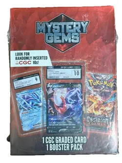 Pokemon TCG Mystery Gems Chase Booster Pack & 1 CGC Graded Card New Lot Of 4 - Image 2