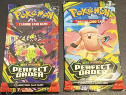 Pokemon TCG Mega Evolution Perfect Order 2 Booster Packs 10 Cards English - Image 1