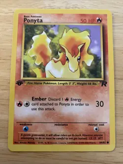 Ponyta Team Rocket 1st Edition 64/82 WOTC Pokemon TCG Card 1999-2000 - Image 1