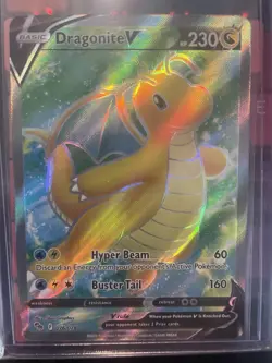 Pokemon TCG Dragonite v Full Art Holo Ultra Rare Card 076/078 NM - Image 1