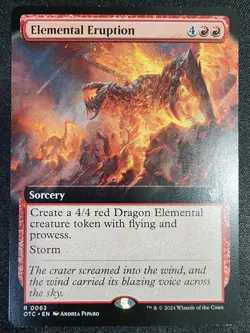 Elemental Eruption (Extended Art) - 63 - OTC - Rare - Magic The Gathering MTG - Image 1