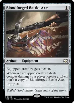MTG March of the Machine Commander - Bloodforged Battle-Axe - Image 1