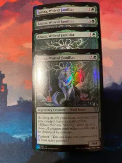 MTG Commander Legends Anara Wolvid Familiar Foil x 4 - Image 1
