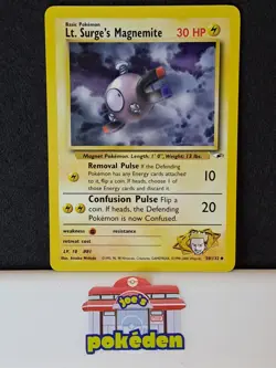 Lt. Surge's Magnemite 050/132 Gym Heroes Regular Pokemon TCG NM - Image 1