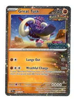 Great Tusk (Temporal Forces Stamped) 096/162 Uncommon Holo Pokemon NM - Image 1
