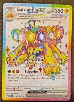 2024 Pokemon Stellar Crown Galvantula ex 159/142 Holo - Image 1