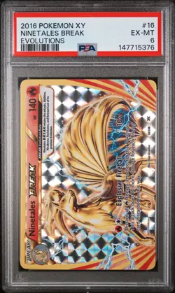 2016 POKEMON XY EVOLUTIONS #16 NINETALES BREAK PSA 6 - Image 1