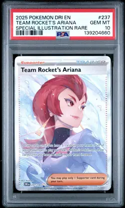 Pokemon Team Rocket's Ariana DRI En Special Illustration Rare #237 PSA 10 Gem - Image 1